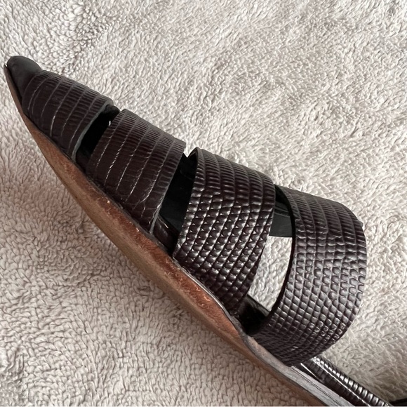 Vince Neves D'orsay Structured Leather Contemporary Woven Flats Black Sz 7 - Picture 9 of 14